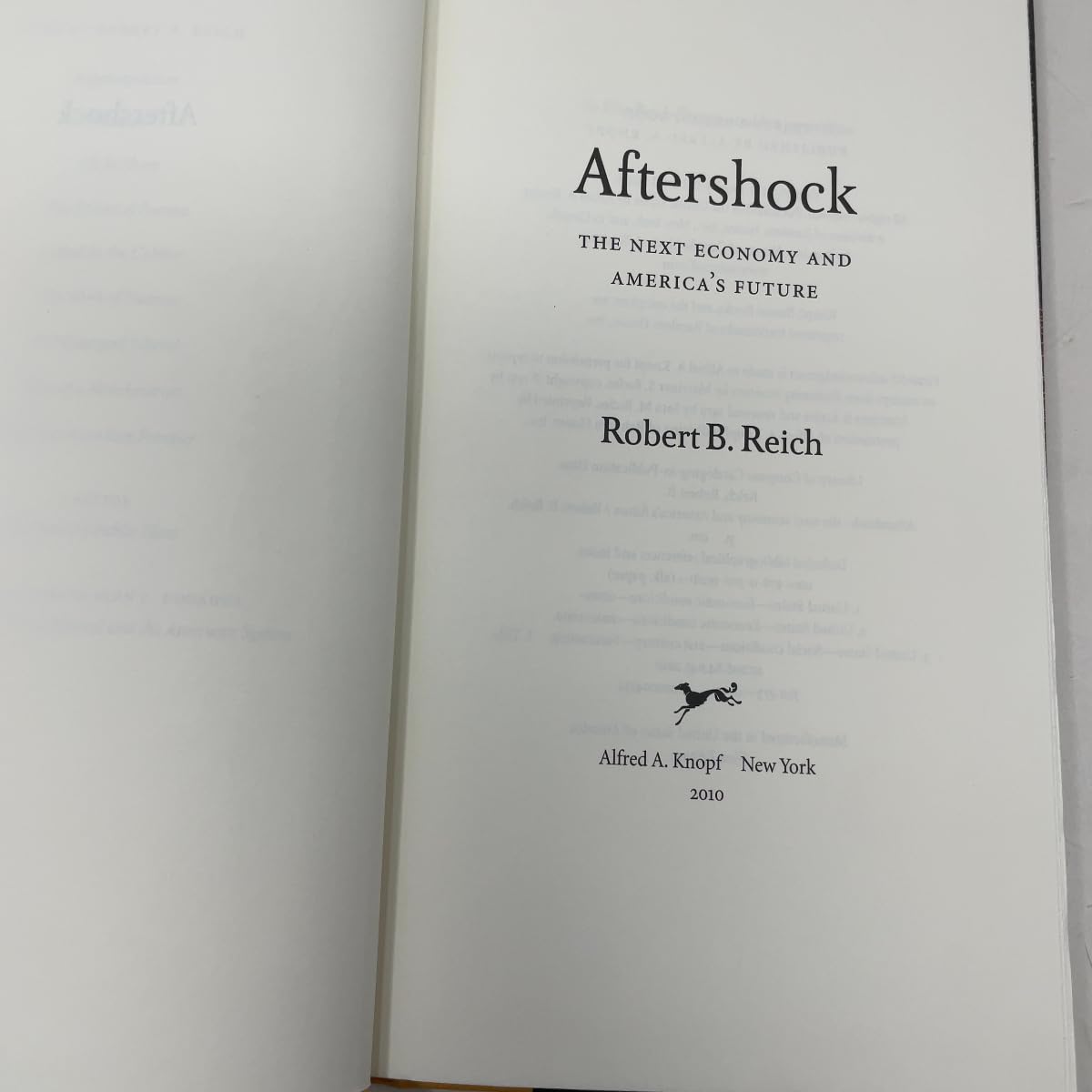 Aftershock: The Next Economy and America's Future